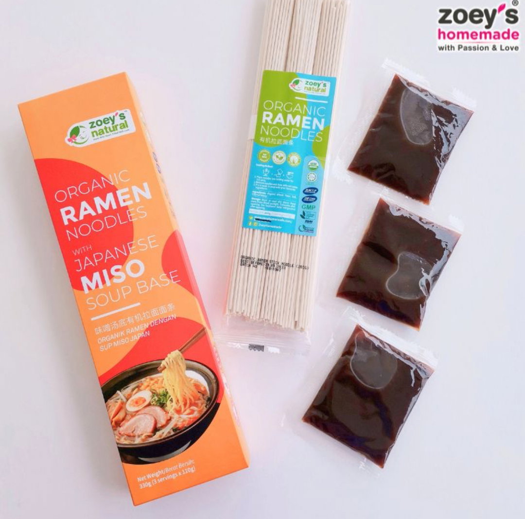Organic Ramen Noodles (with Japanese Miso Soup Base) (3 servings)