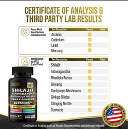Shilajit Premium 60 Cápsulas Suplemento Herbal