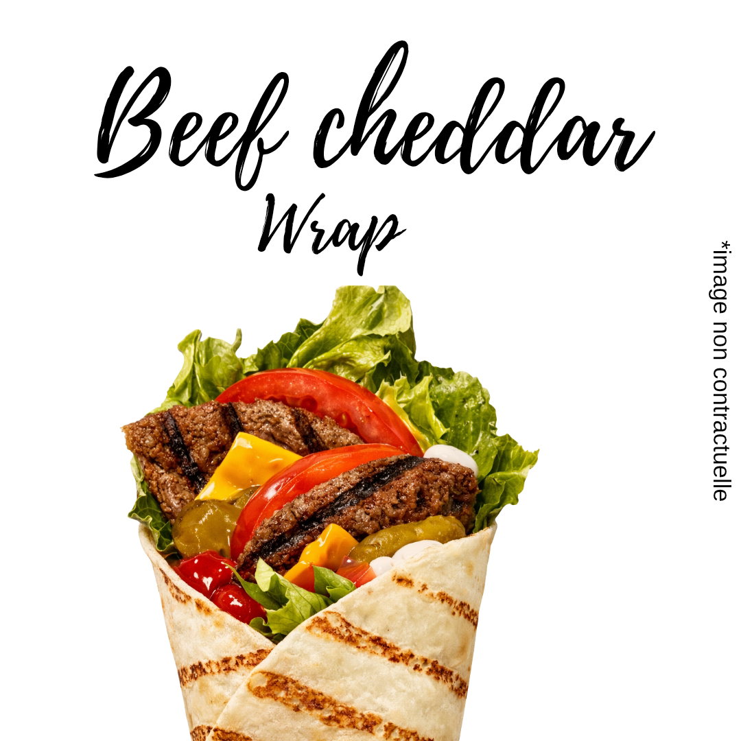 Beef Cheddar Wrap + Frites