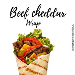 Beef Cheddar Wrap + Frites