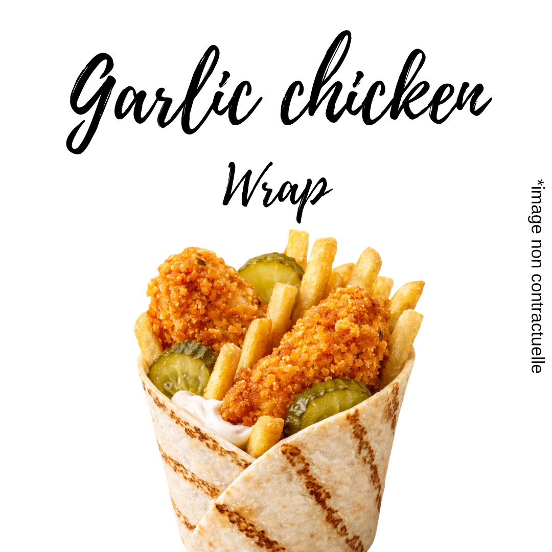 Garlic Chicken Wrap + Frites