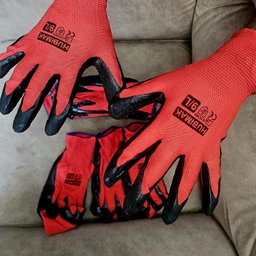 High Quality Rubber & Fabric Mixed Breathable Gloves
