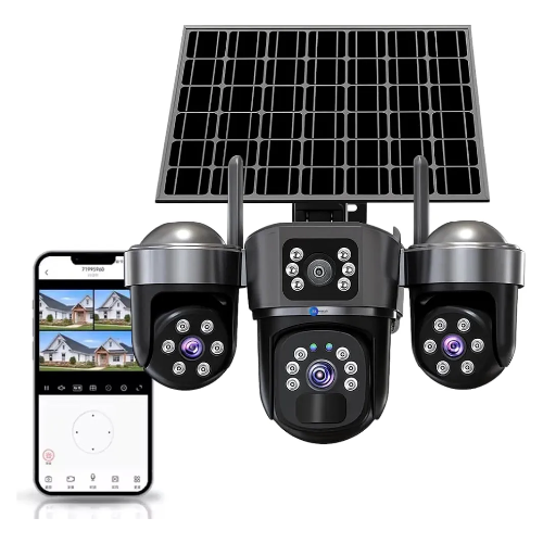 V380 Pro/Sky Vision Ultra HD Triple Lens PTZ Solar Camera, V8 model.