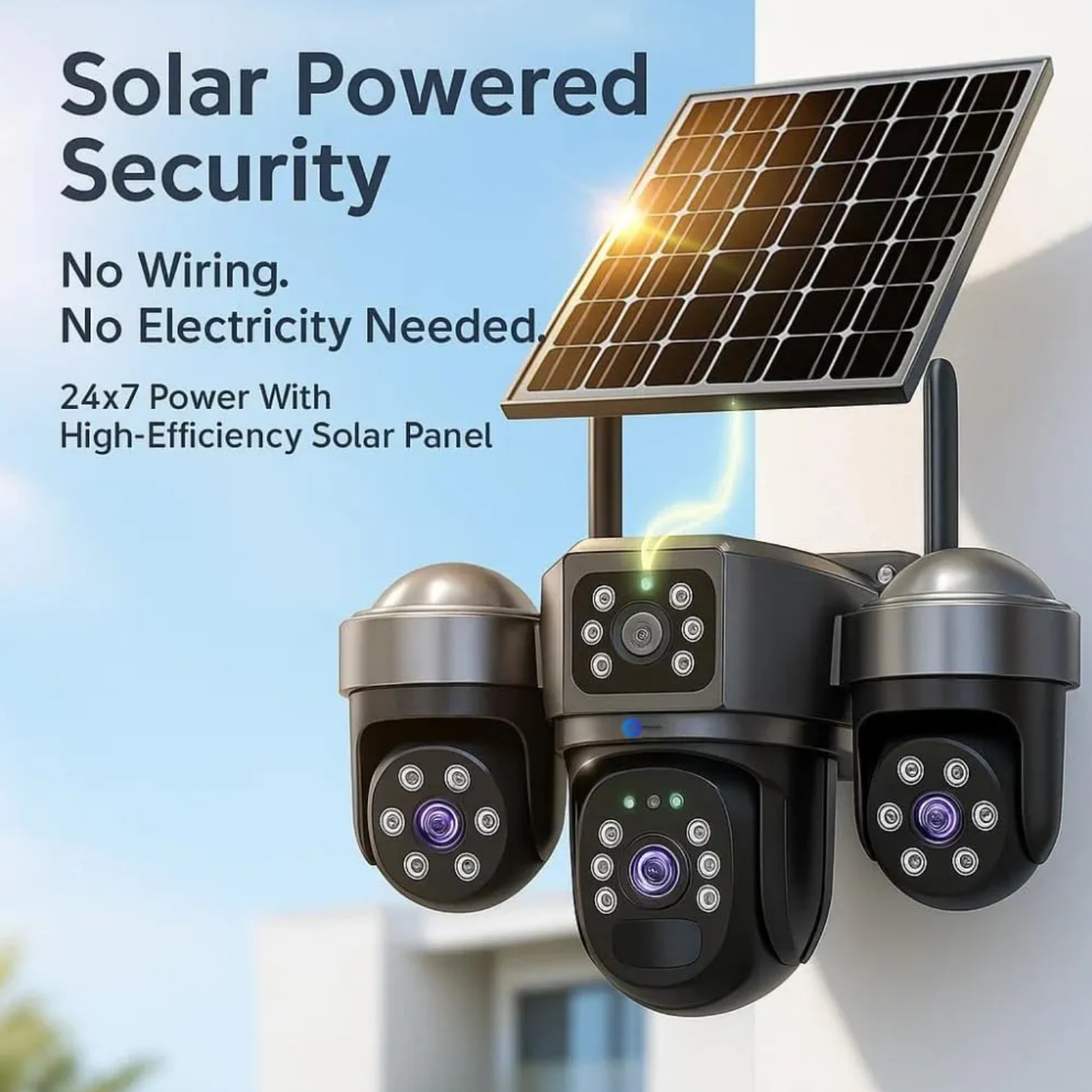 V380 Pro/Sky Vision Ultra HD Triple Lens PTZ Solar Camera, V8 model. _1
