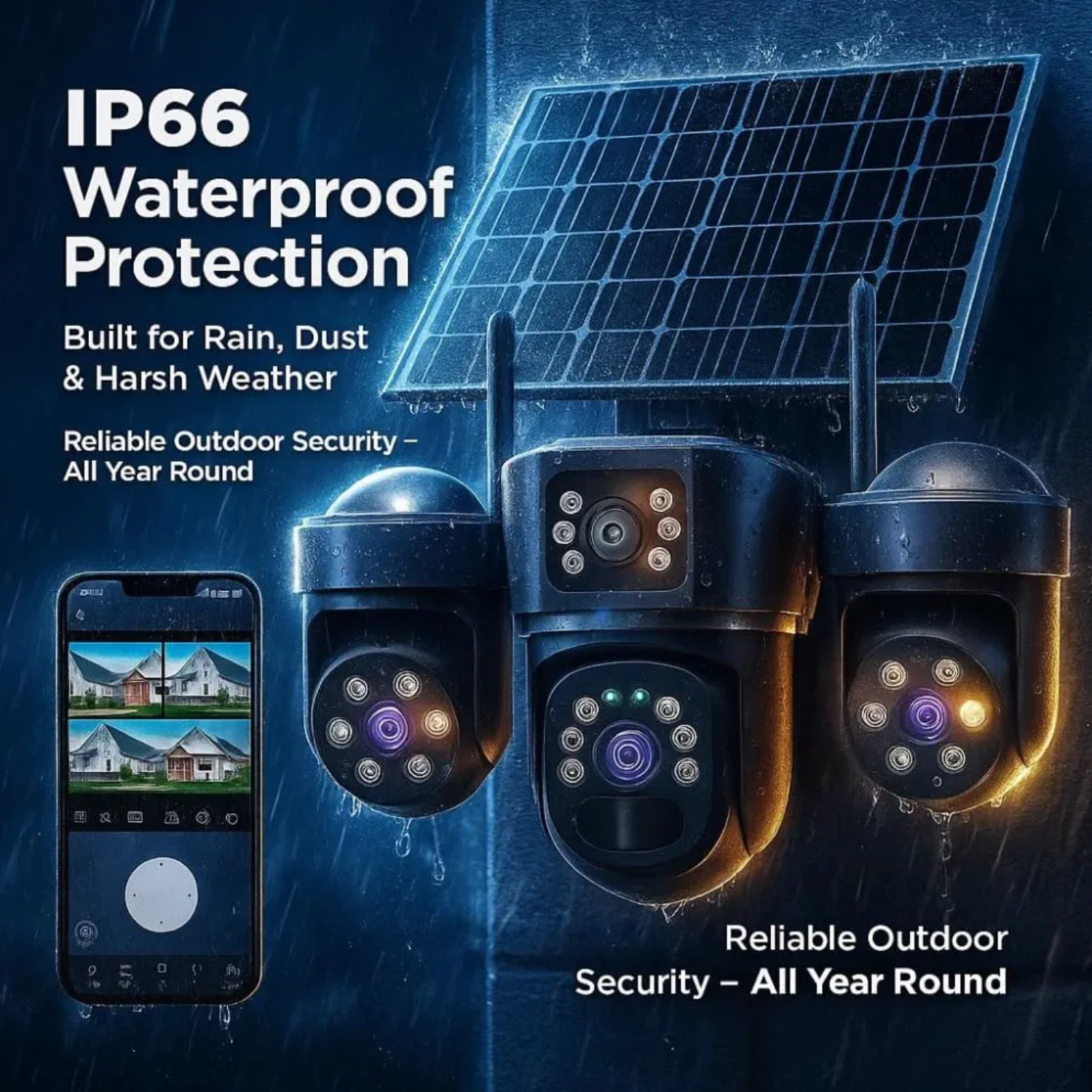 V380 Pro/Sky Vision Ultra HD Triple Lens PTZ Solar Camera, V8 model. _6