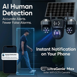 V380 Pro/Sky Vision Ultra HD Triple Lens PTZ Solar Camera, V8 model. 