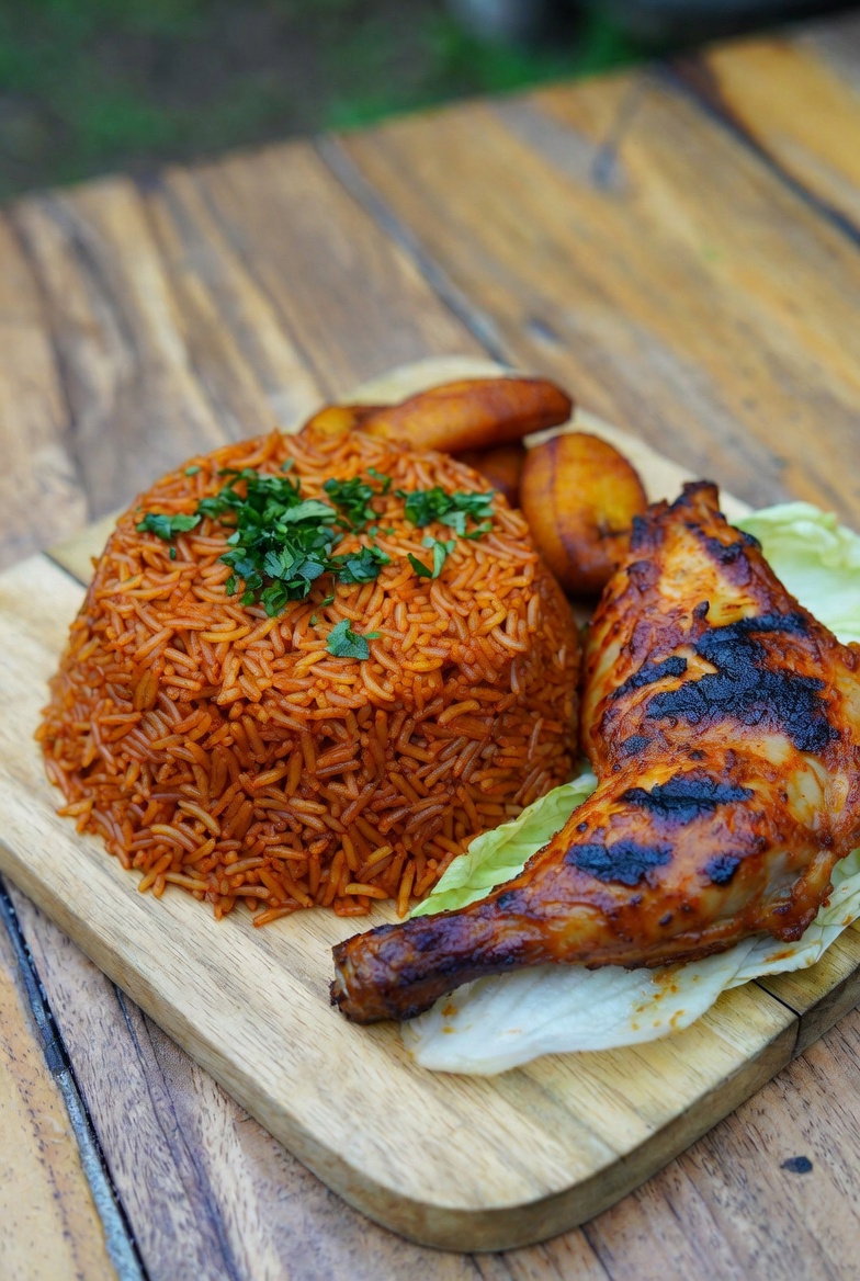 Jollof / Fried Rice with Grilled or Fried chicken _0
