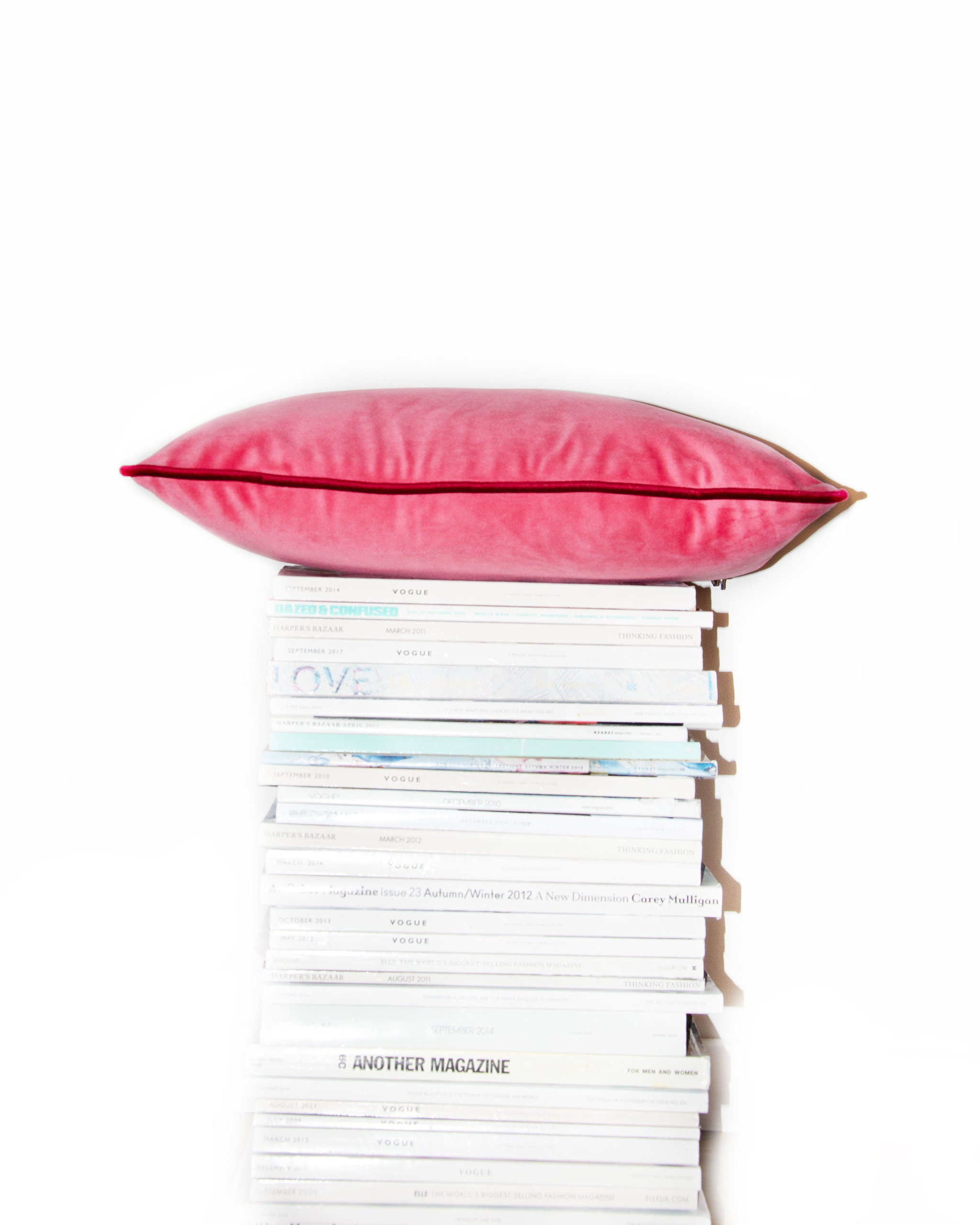 Mini Pink Velvet Scatter Cushion_0