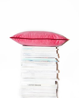 Mini Pink Velvet Scatter Cushion