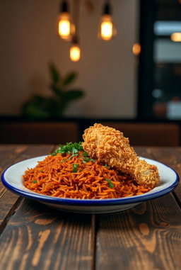 Jollof / Fried Rice with Grilled or Fried chicken 