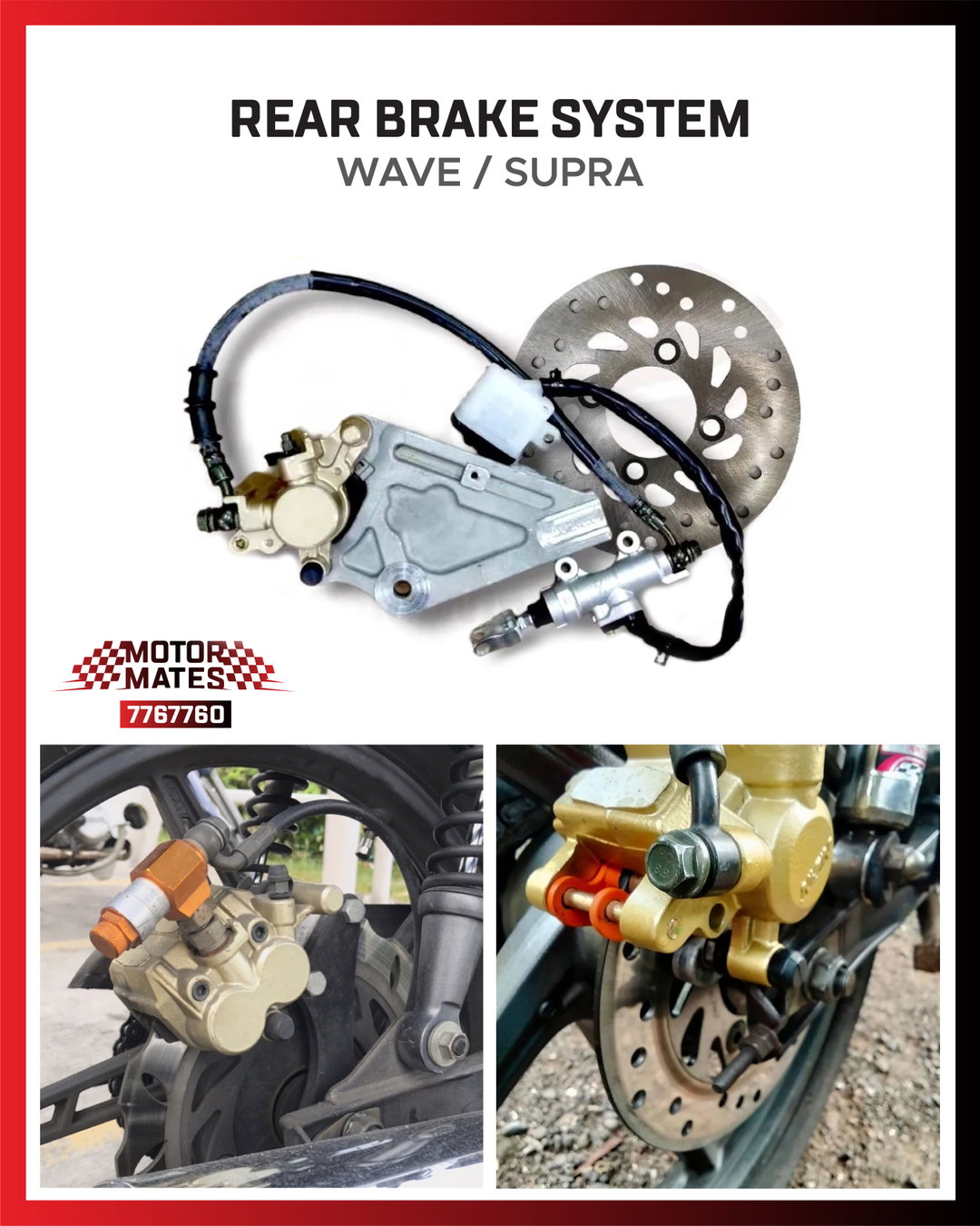 Rear Brake System (Wave / Supra)
