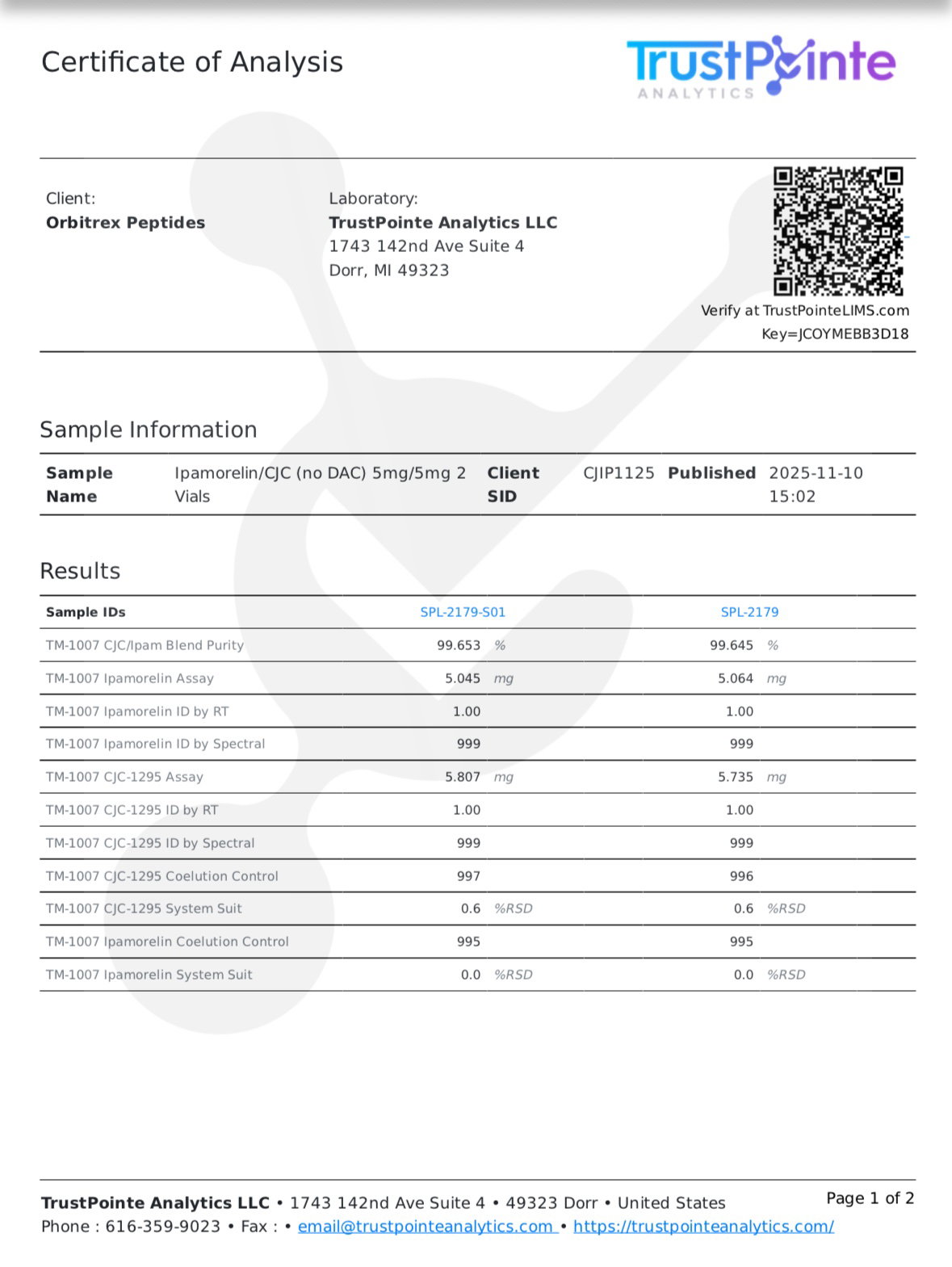 CJC w/IPA 10mg *10 vials _1