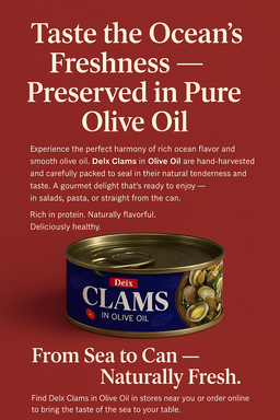 Delx Clams in Olive Oil 
