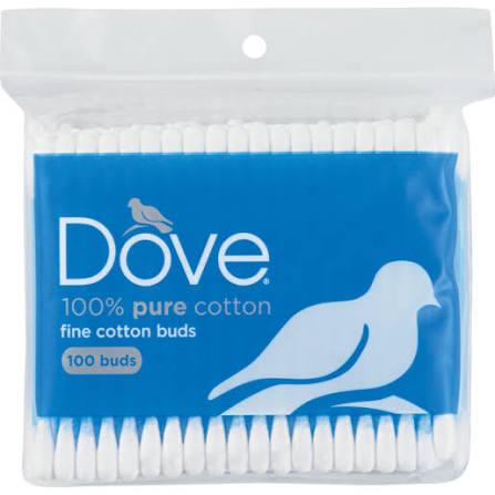 2 X Dove Cotton Buds In Bag 100`s