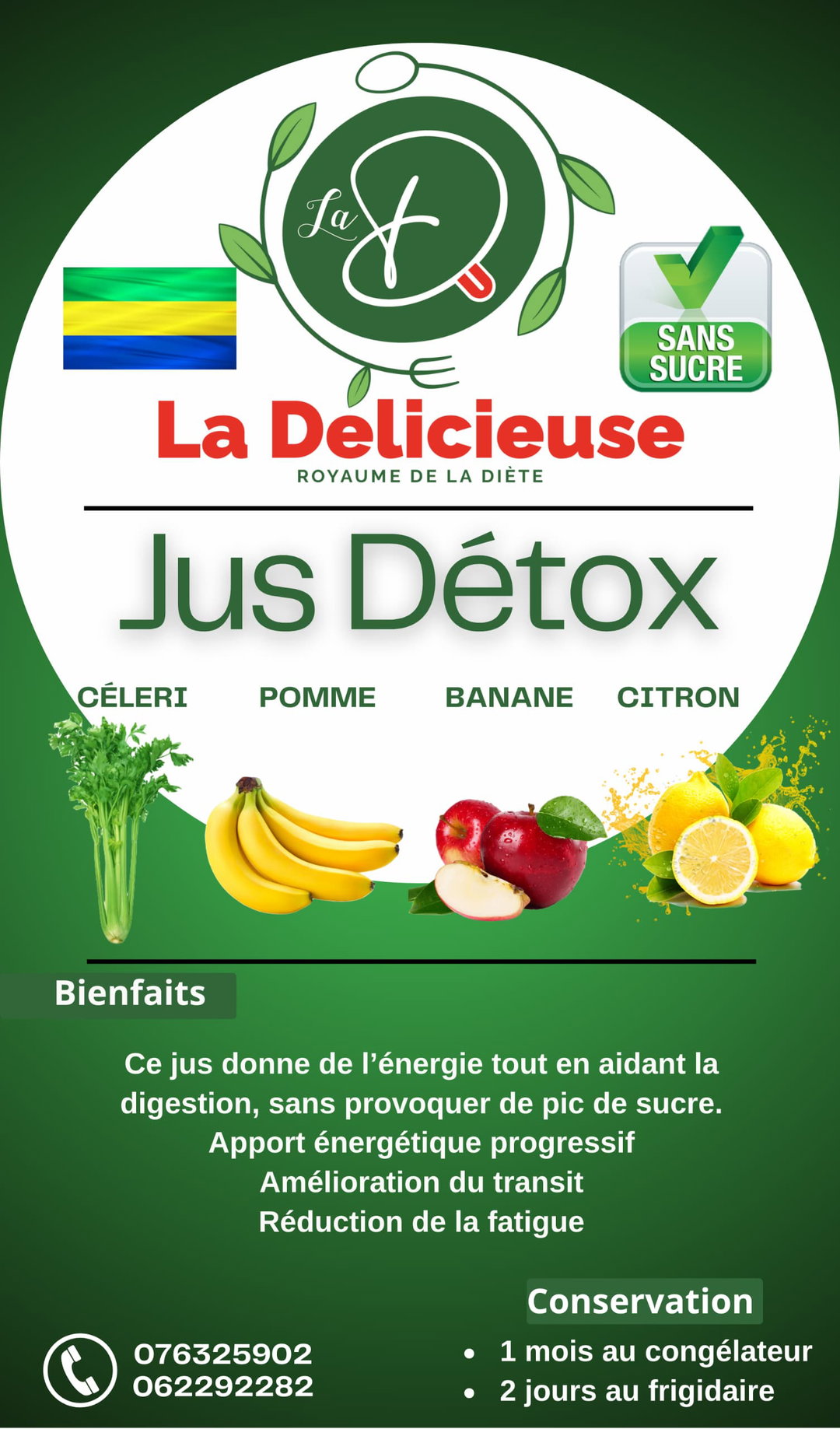 Céleri, Pomme, Banane, Citron