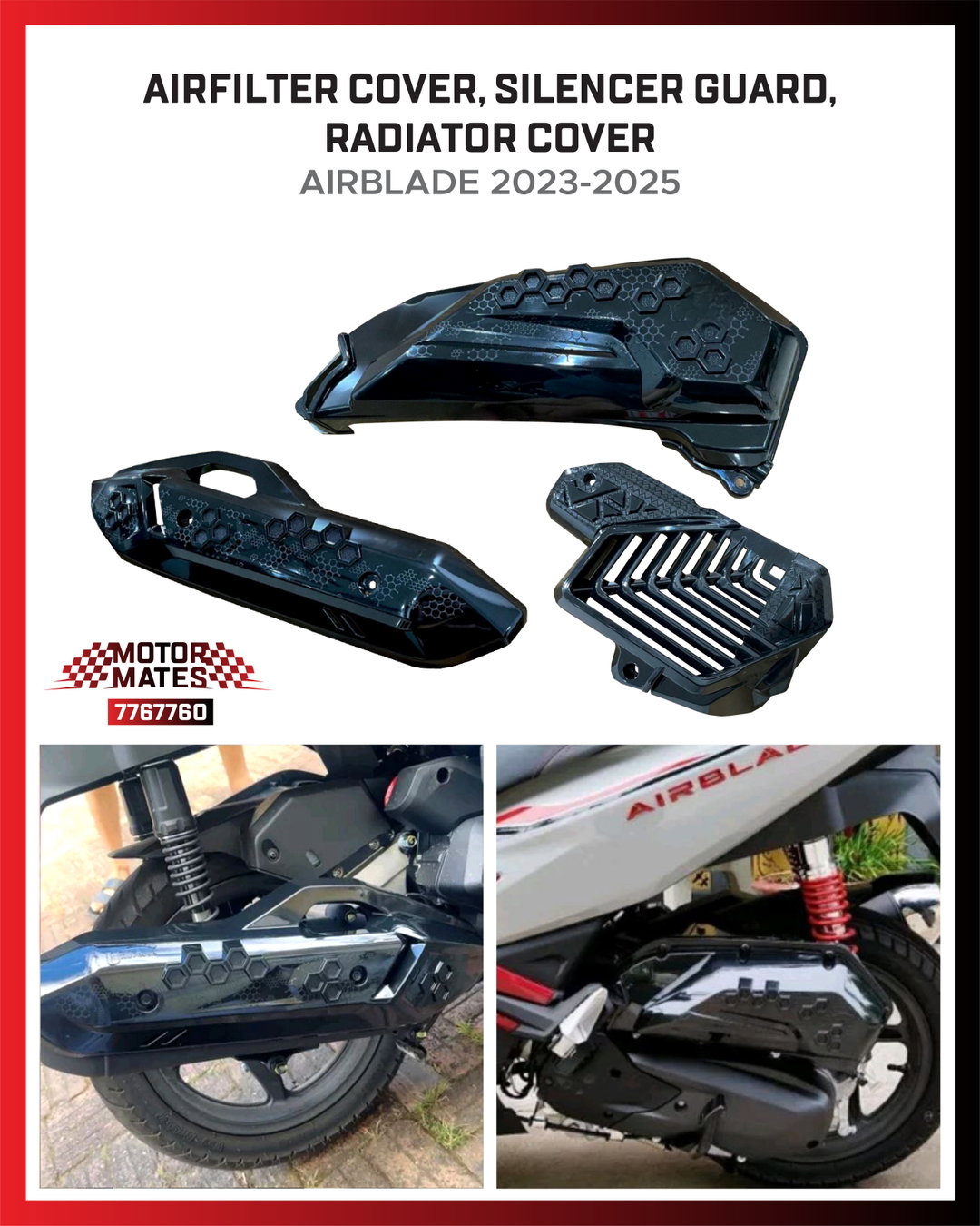 Airfilter Cover, Silencer Guard, Radiator cover (Airblade 2023-2025)
