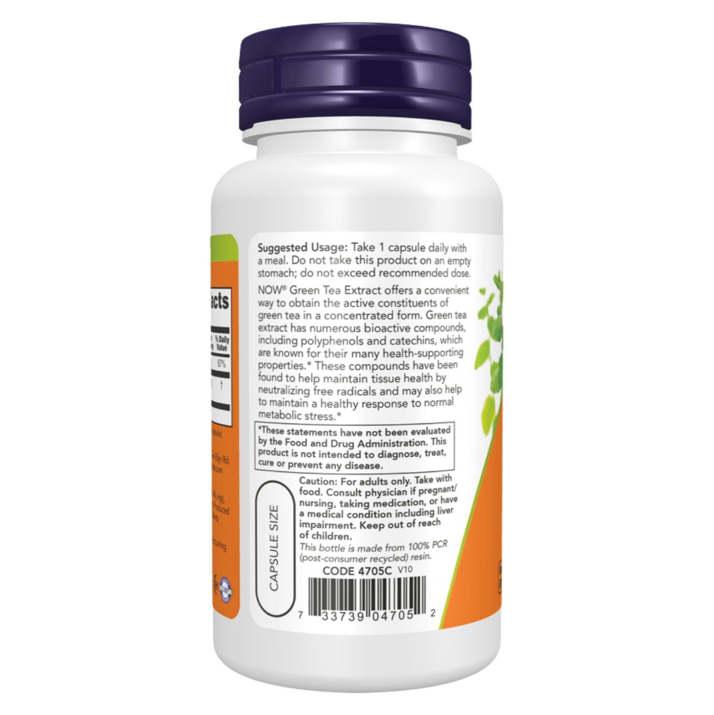 NOW - Green Tea Extract 400 mg Veg Capsules_1