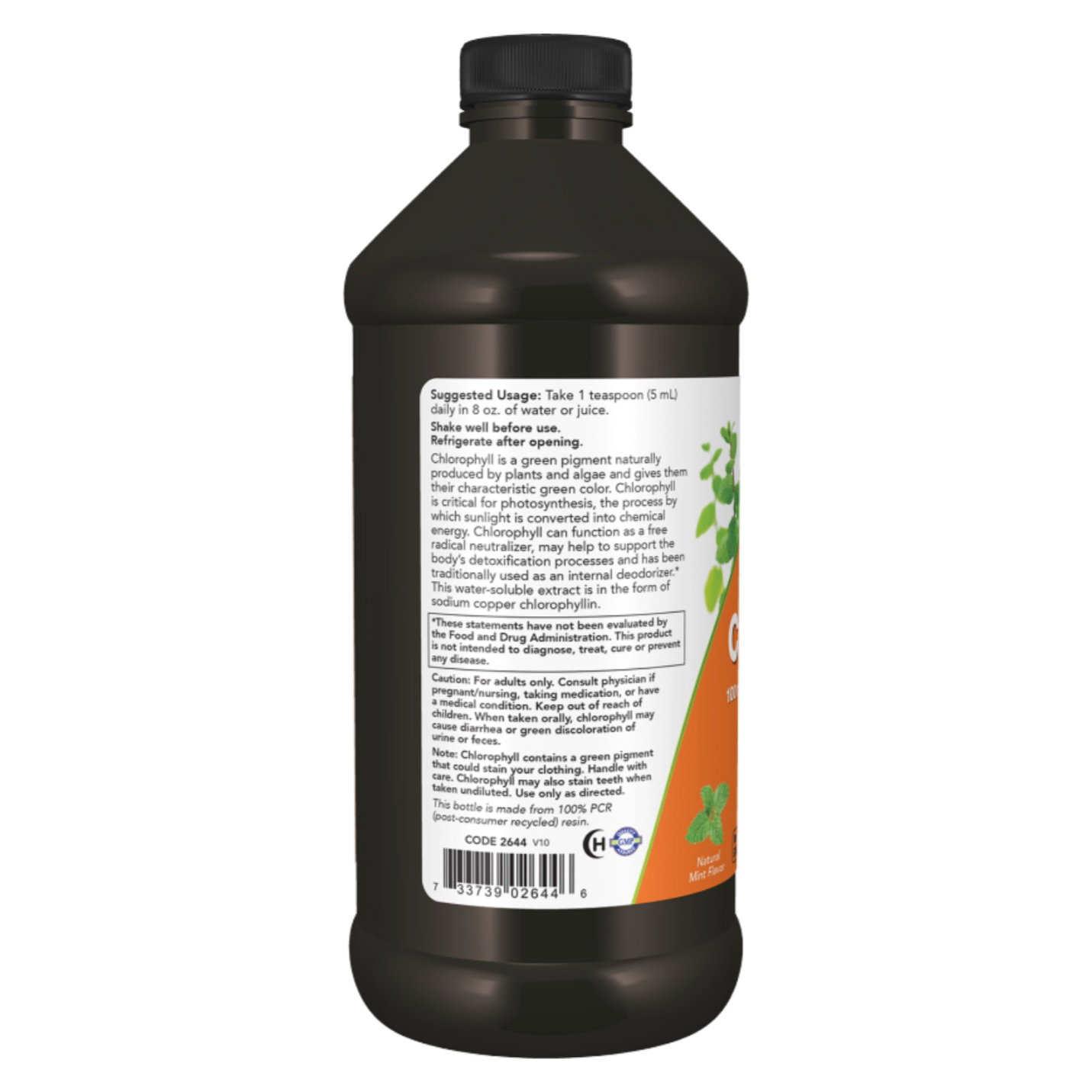NOW - Chlorophyll Liquid, Mint_1