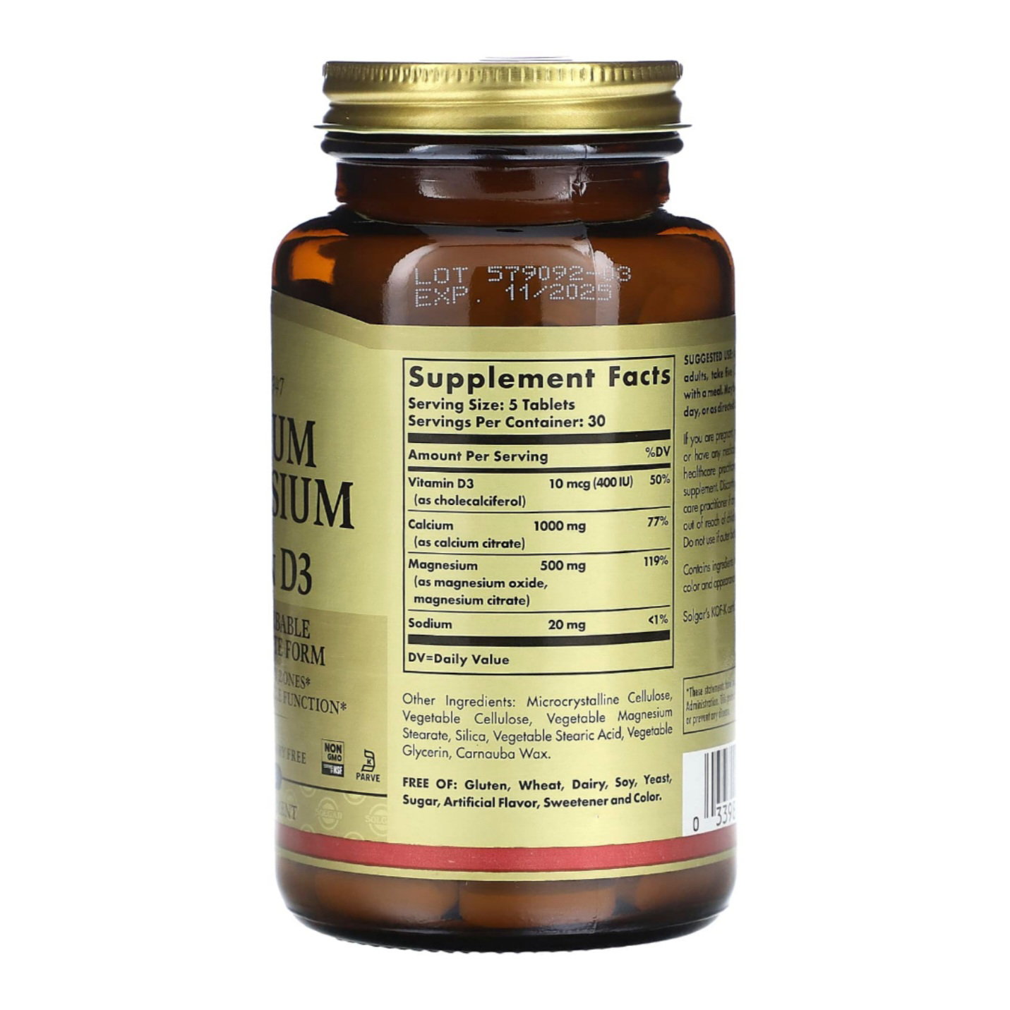 Solgar - Calcium Magnesium with Vitamin D3 Tablets_1
