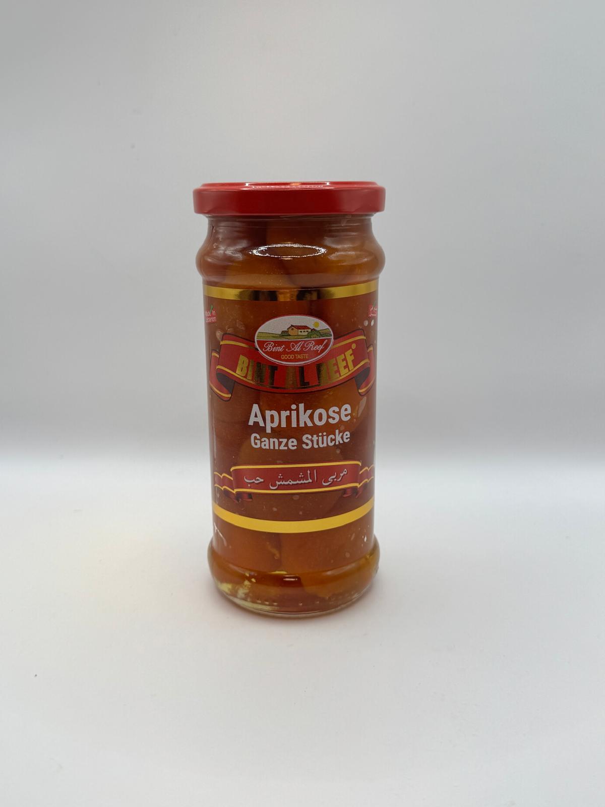 450g| Bint Al Reef Ganze Aprikosen Marmelade | مربى مشمش حب_0