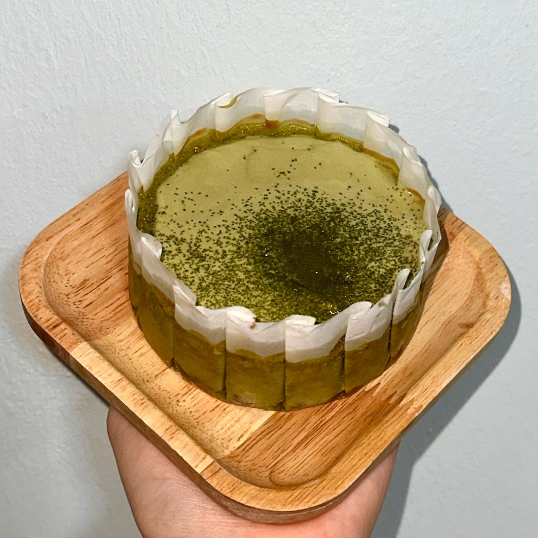 matcha basque cheesecake 