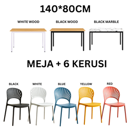 SET MEJA MAKAN + KERUSI