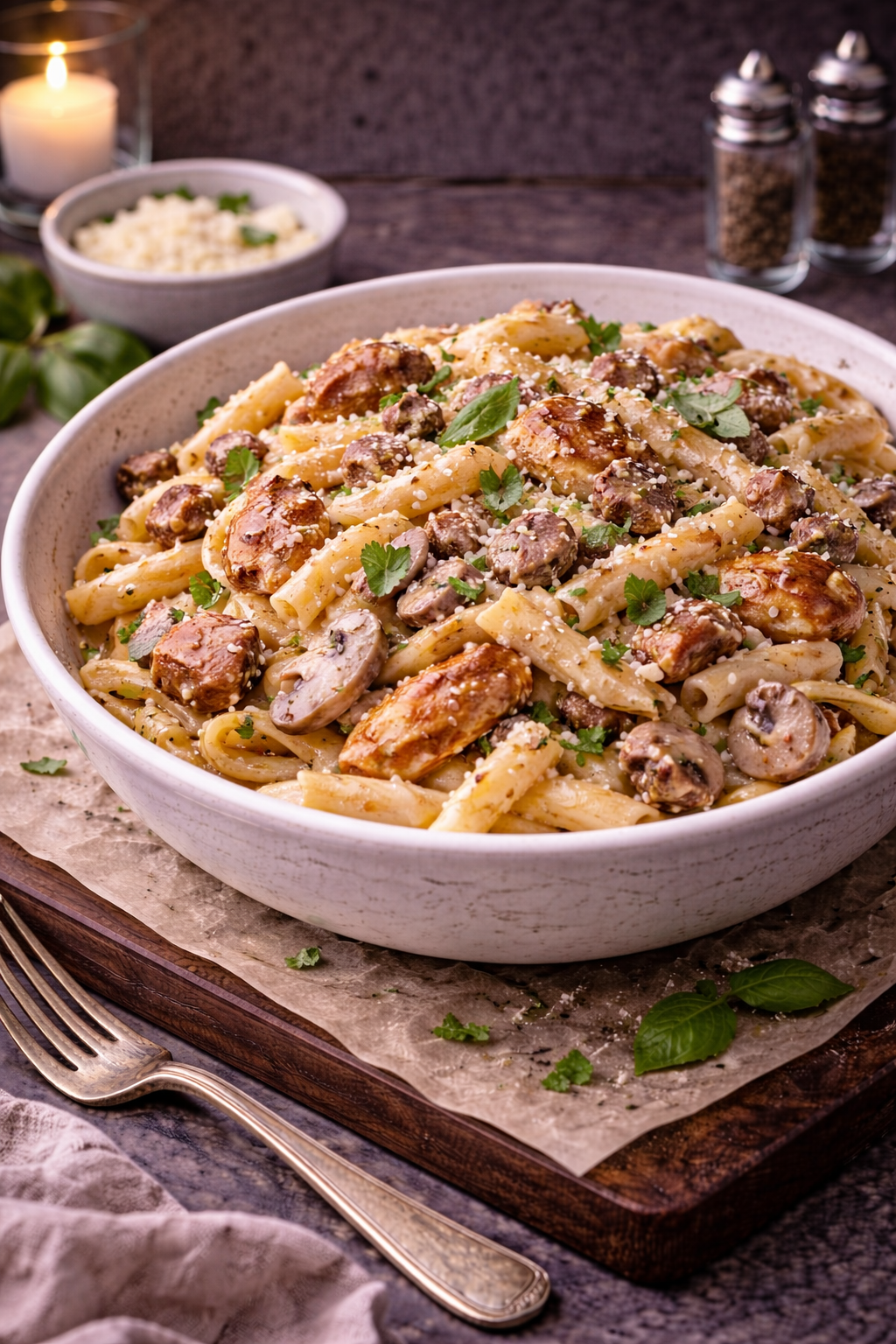 Penne Chicken Alfredo