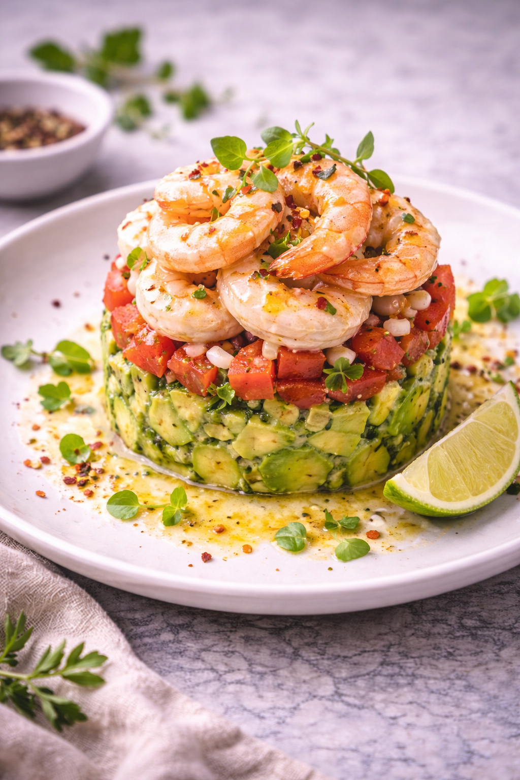 Prawn Avocado Tower