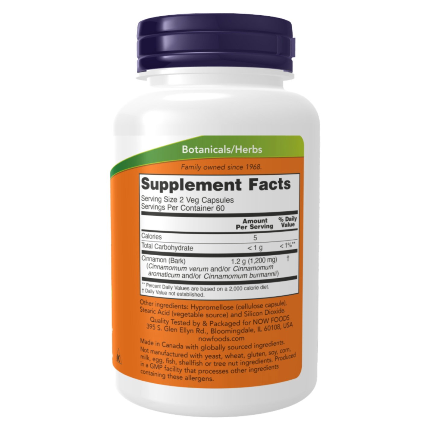 NOW - Cinnamon Bark 600 mg Veg Capsules_2