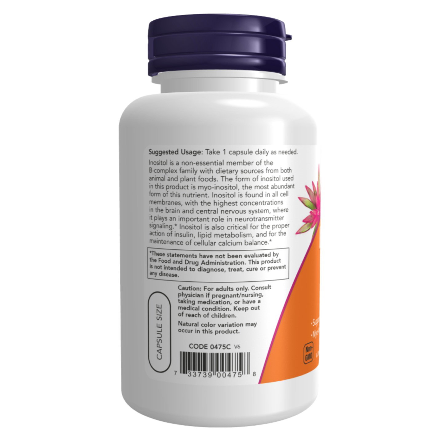 NOW - Inositol 500 mg Veg Capsules_1