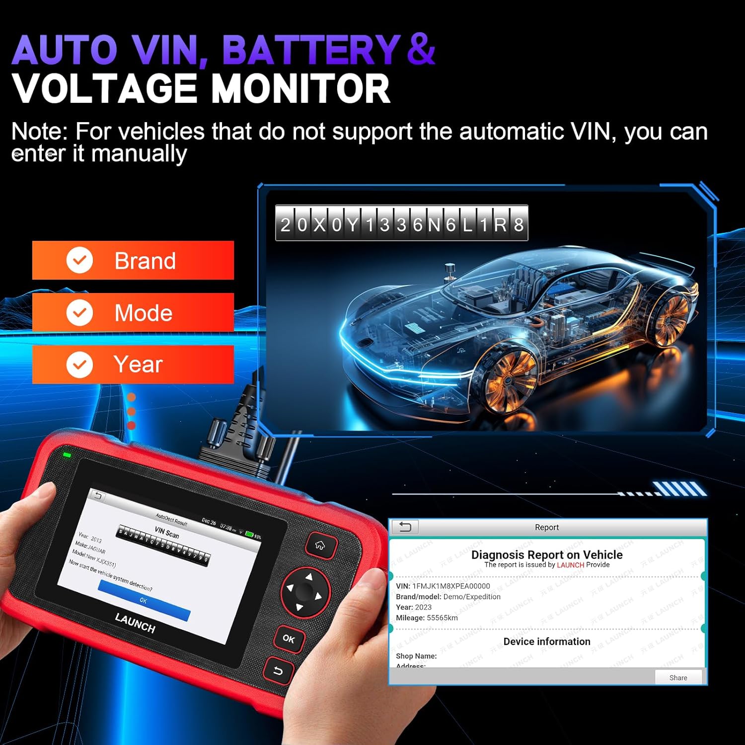 LAUNCH CRP129I V2.0 - Scanner OBD2 4 Systèmes | 12 Réinitialisations Service | Diagnostic Moteur/Boîte/ABS/Airbag | Mise à Jour Gratuite Illimitée_3
