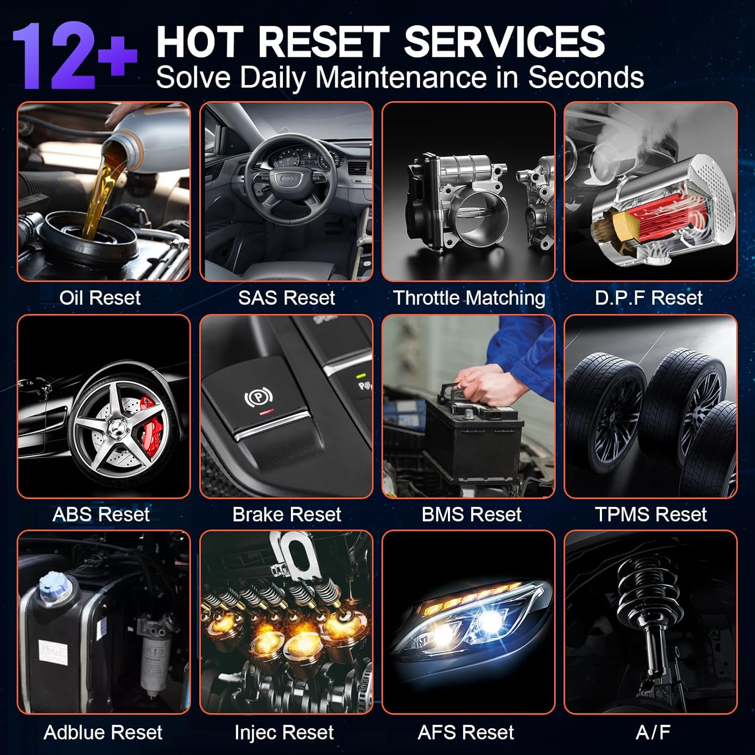 LAUNCH CRP129I V2.0 - Scanner OBD2 4 Systèmes | 12 Réinitialisations Service | Diagnostic Moteur/Boîte/ABS/Airbag | Mise à Jour Gratuite Illimitée_2