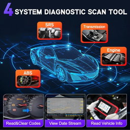 LAUNCH CRP129I V2.0 - Scanner OBD2 4 Systèmes | 12 Réinitialisations Service | Diagnostic Moteur/Boîte/ABS/Airbag | Mise à Jour Gratuite Illimitée