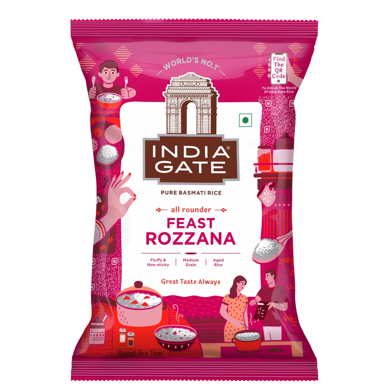 Basmati rice 1 kg India gate rozzana _0