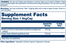 Solaray - Berberine Root Extract 250mg