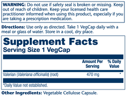 Solaray - Valerian Root 470mg