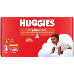 Huggies Dry Comfort Nappies Jumbo Pack Size 3 60