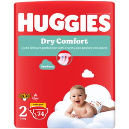 Huggies Dry Comfort Nappies Jumbo Pack Size 1 74 