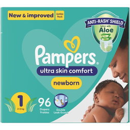 Pampers New Baby-Dry Newborn No.1 (2-5 kg) 96s Jumbo Pack