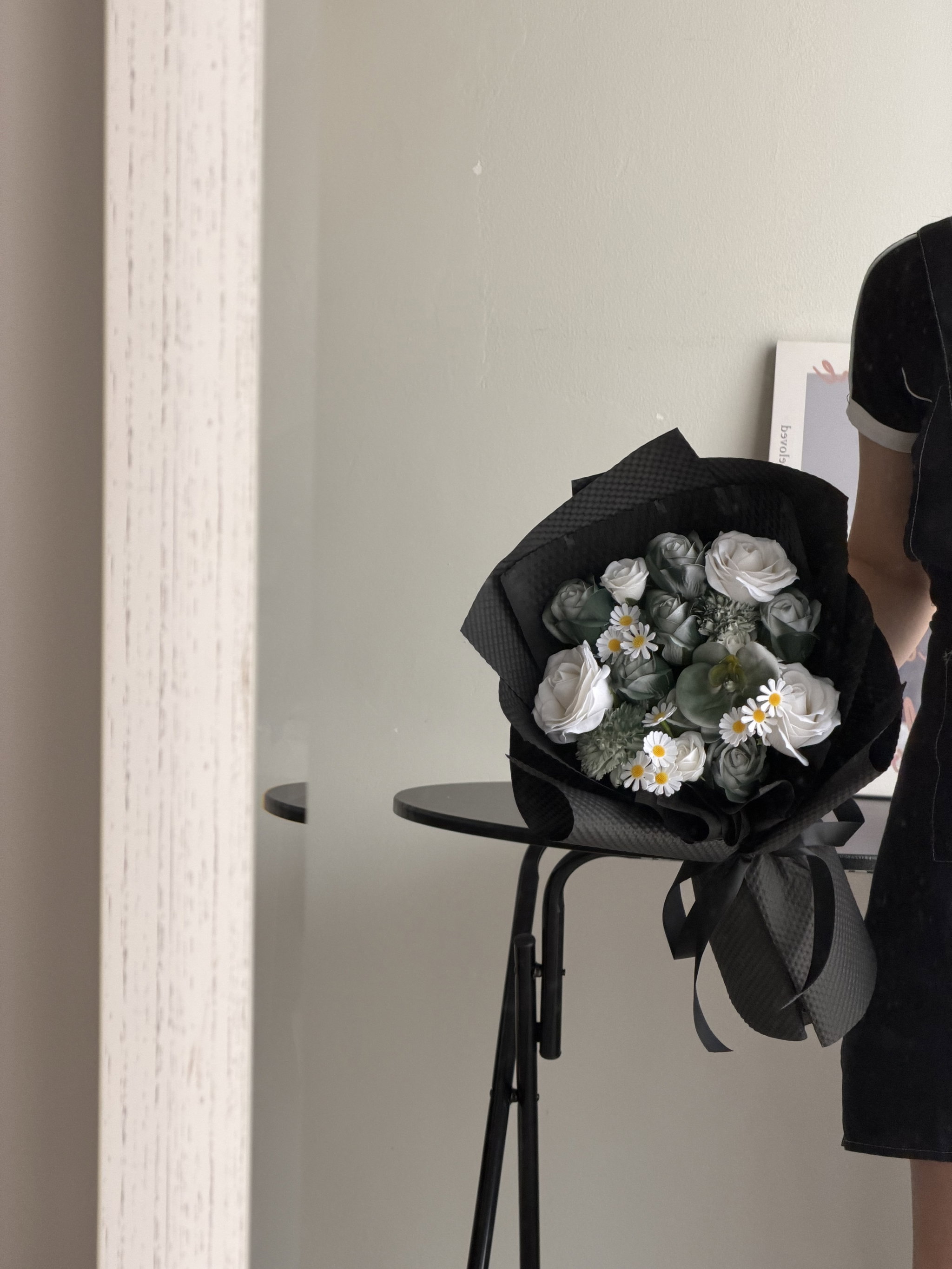 Dark Green Soap Flower Mixed Bouquet _1