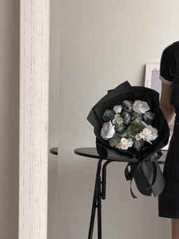 Dark Green Soap Flower Mixed Bouquet 