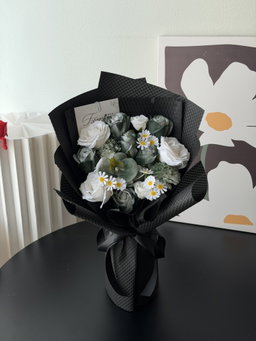 Dark Green Soap Flower Mixed Bouquet 