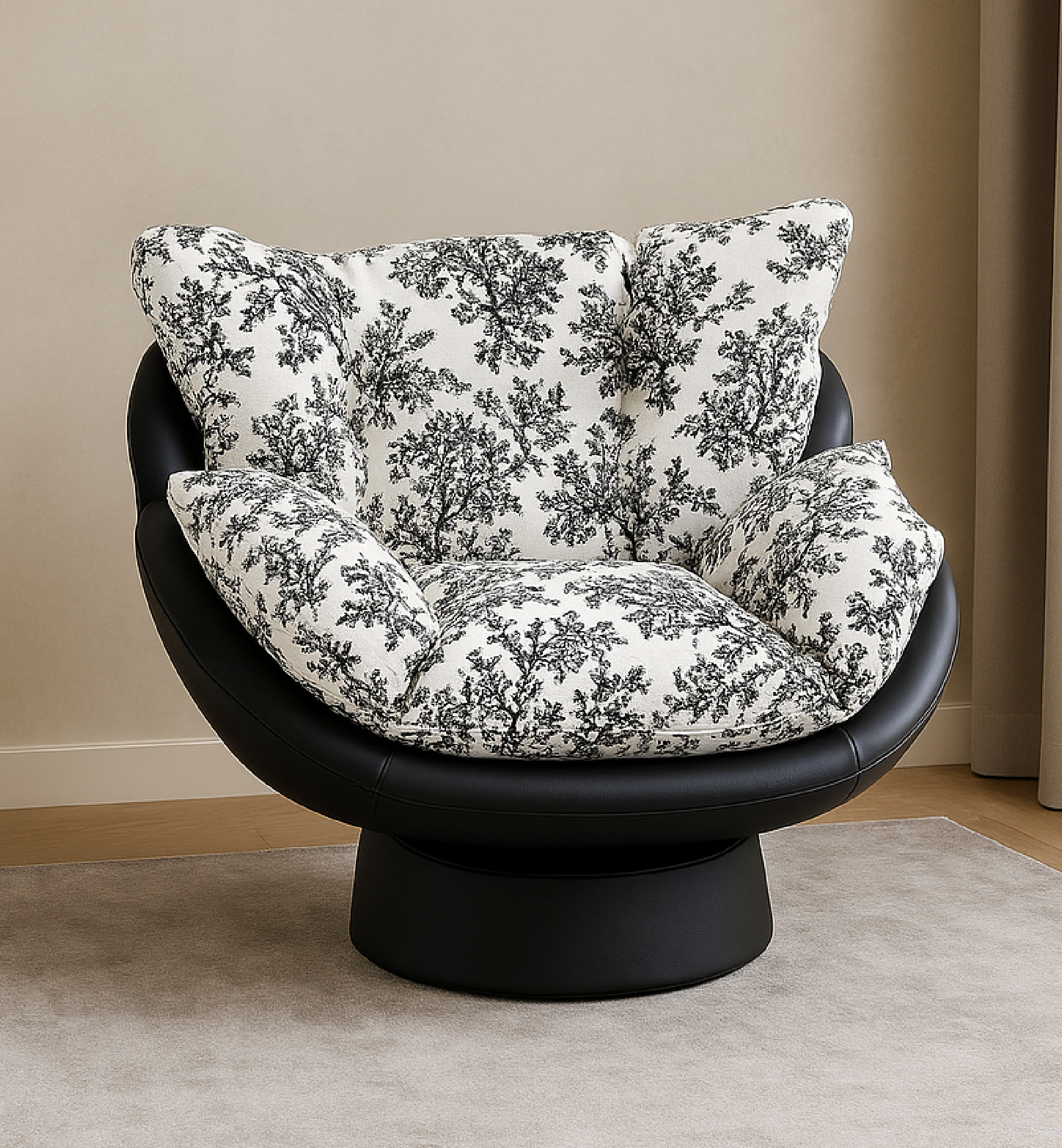 10500058 - CAMELLIA FLORAL LOUNGE CHAIR