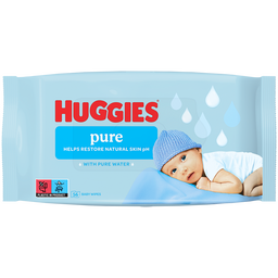 Huggies Baby Wipes 56's Pure