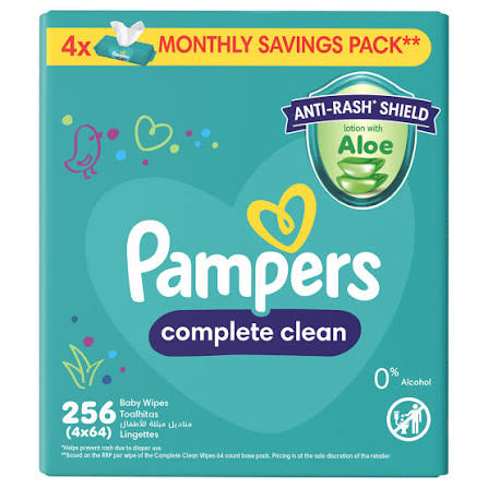 Pampers Baby Wipes Complete Clean, Fresh 4's - 4x64