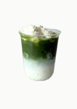 salted maple cold foam matcha latte 