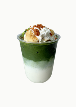 banana pudding matcha latte 