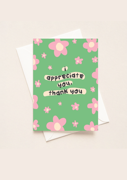 I Appreciate You Card (A5)