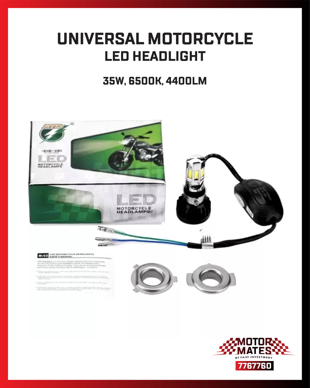 Universal Motorcycle LED Headlight