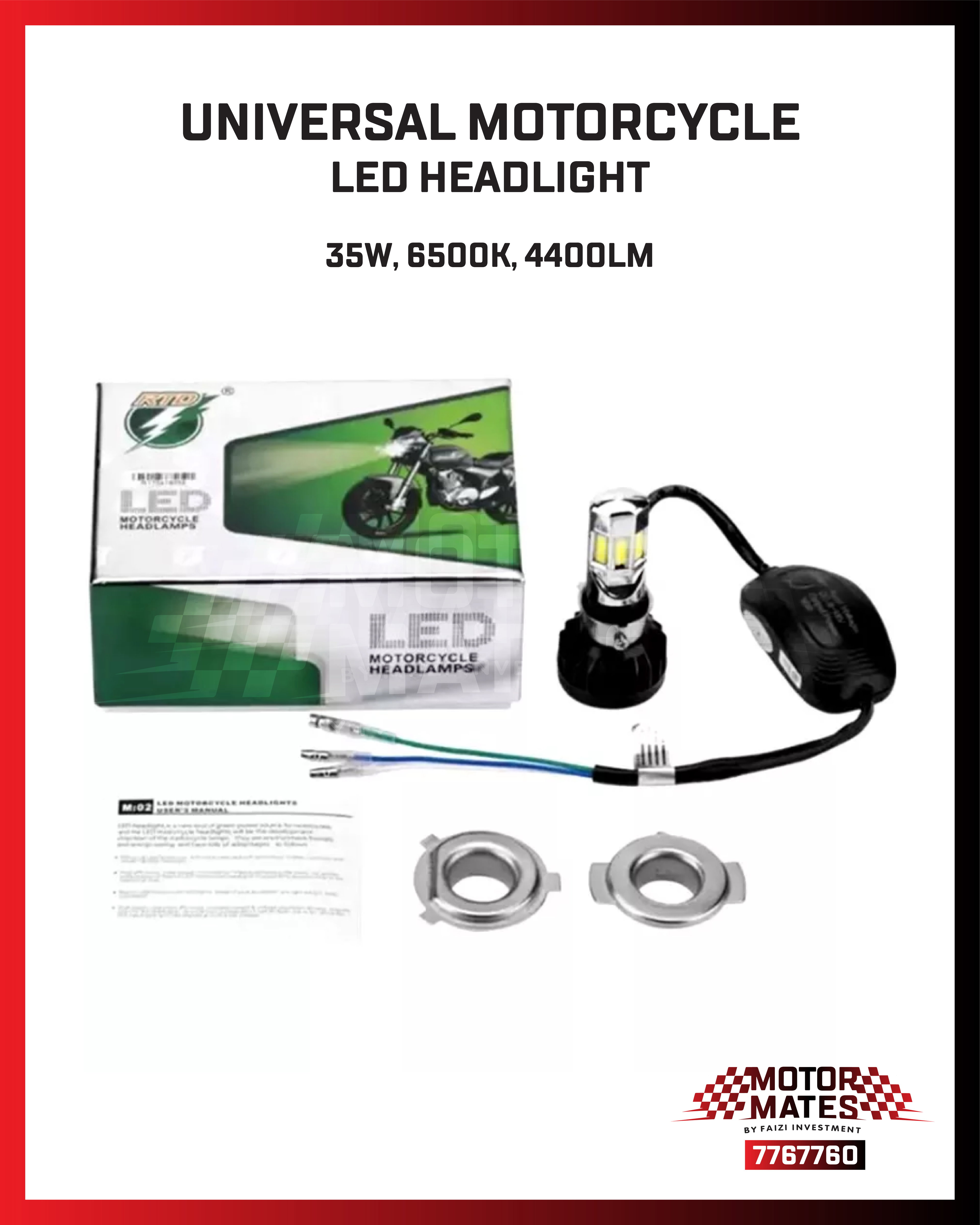 Universal Motorcycle LED Headlight